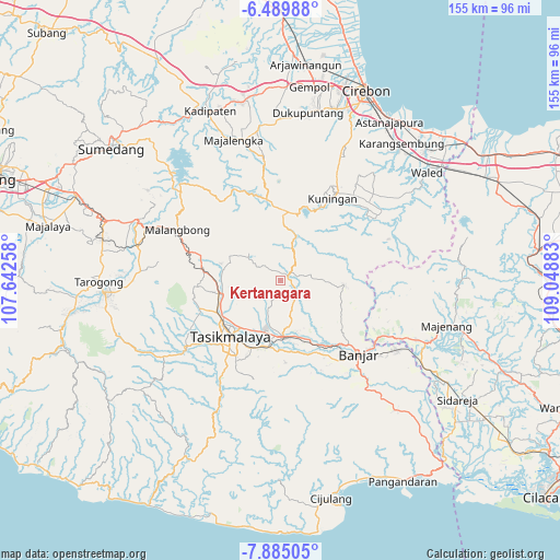 Kertanagara on map