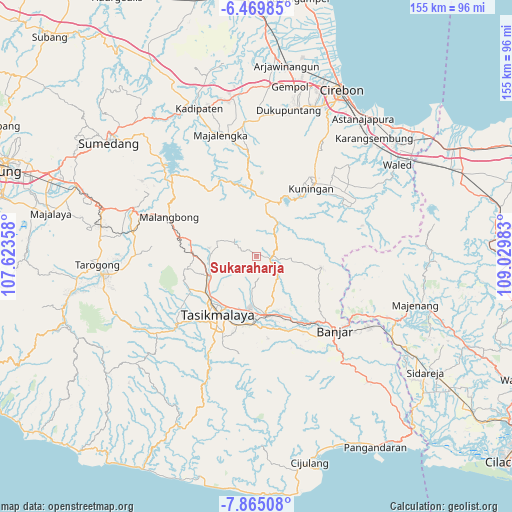 Sukaraharja on map
