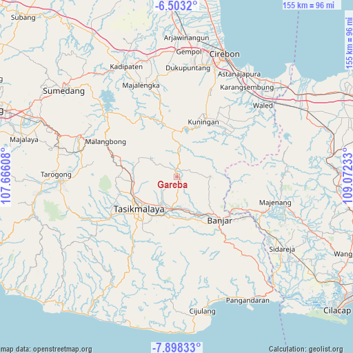 Gareba on map