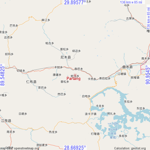 Partang on map
