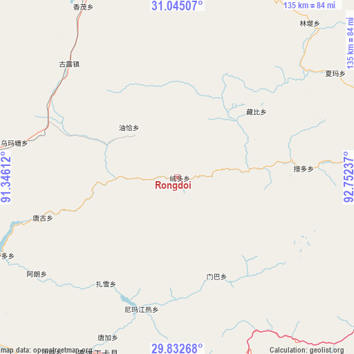 Rongdoi on map