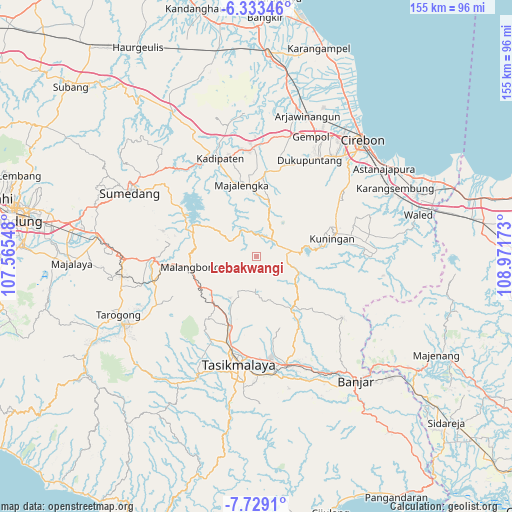 Lebakwangi on map