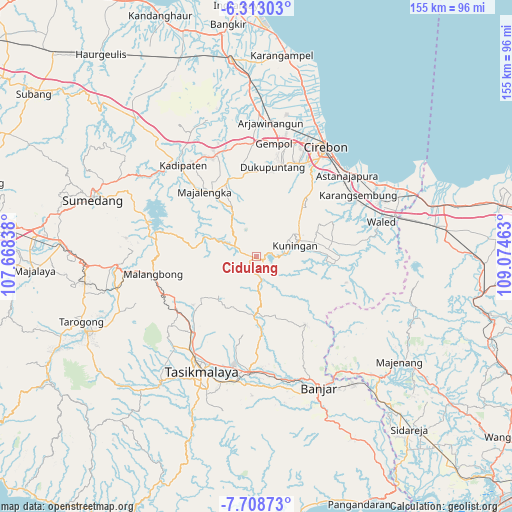 Cidulang on map