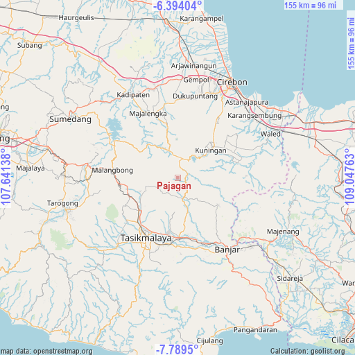 Pajagan on map