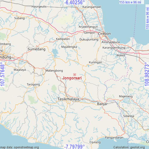 Jongorsari on map