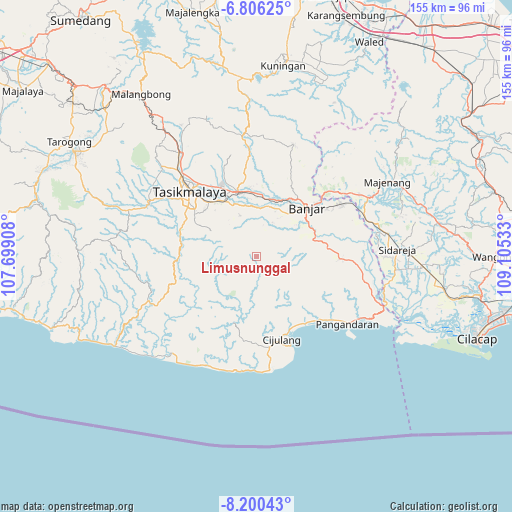 Limusnunggal on map