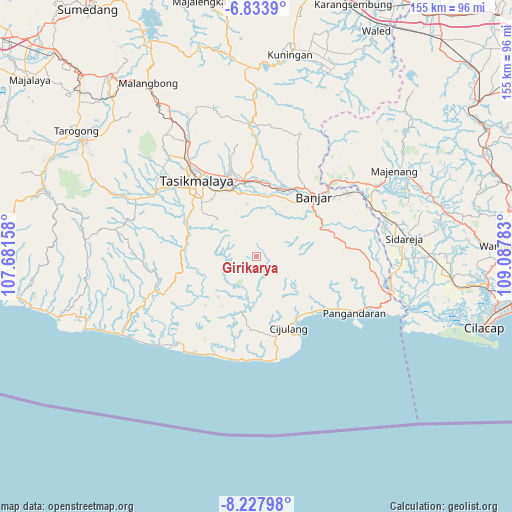 Girikarya on map