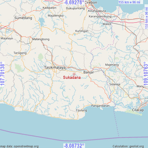 Sukadana on map