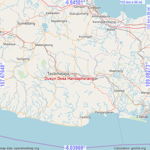 Dusun Desa Handapherang on map