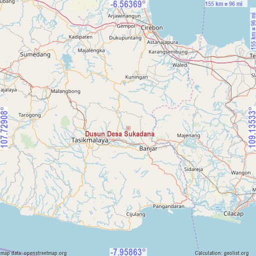 Dusun Desa Sukadana on map