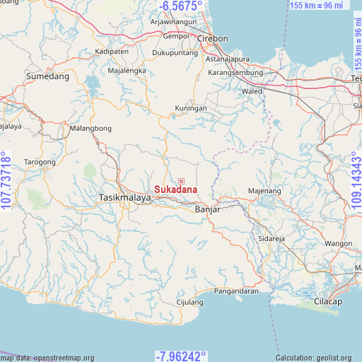 Sukadana on map