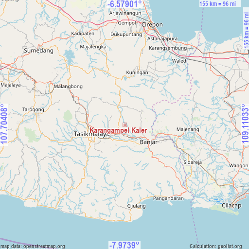 Karangampel Kaler on map
