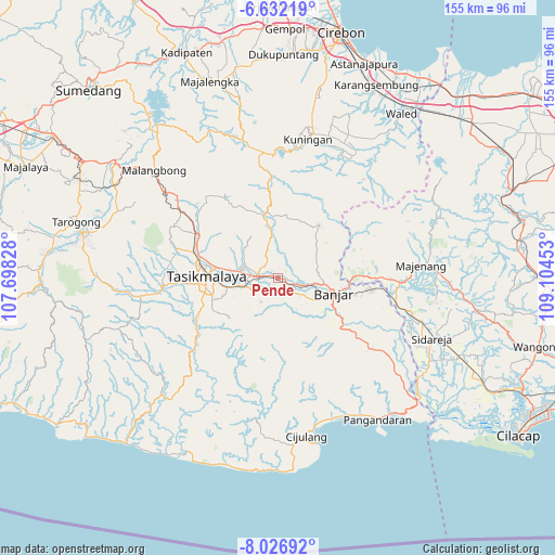 Pende on map