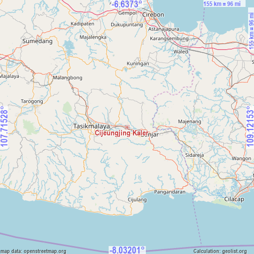 Cijeungjing Kaler on map