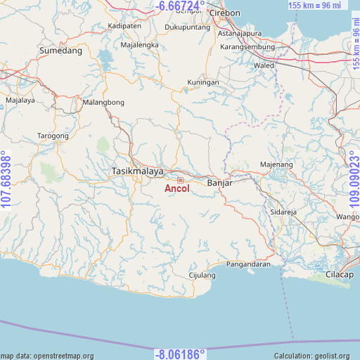 Ancol on map