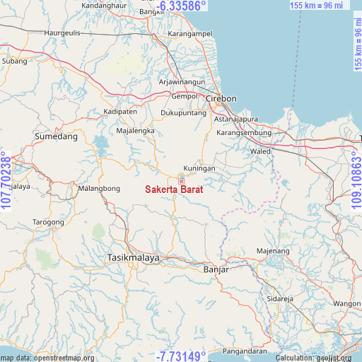 Sakerta Barat on map