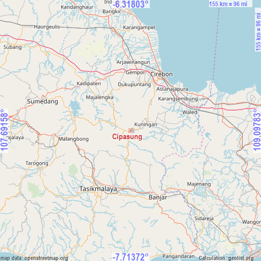 Cipasung on map