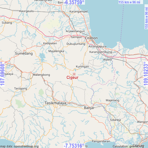Cigeur on map