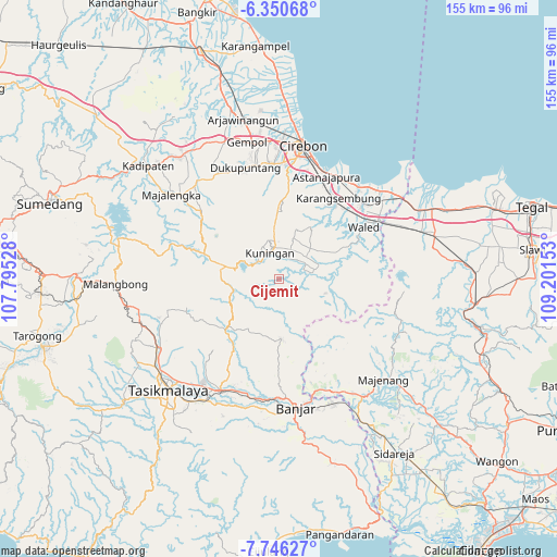 Cijemit on map