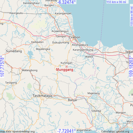 Munggang on map