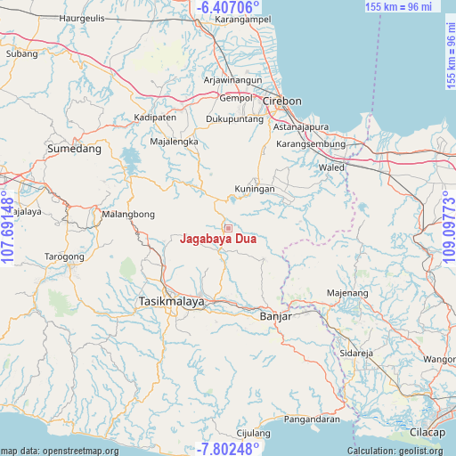 Jagabaya Dua on map