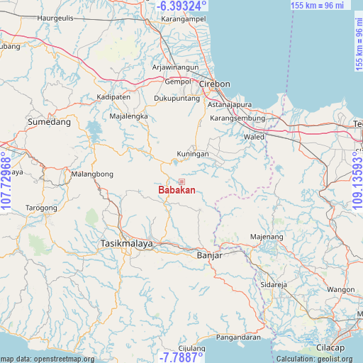 Babakan on map