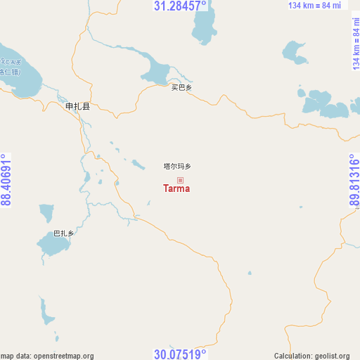 Tarma on map