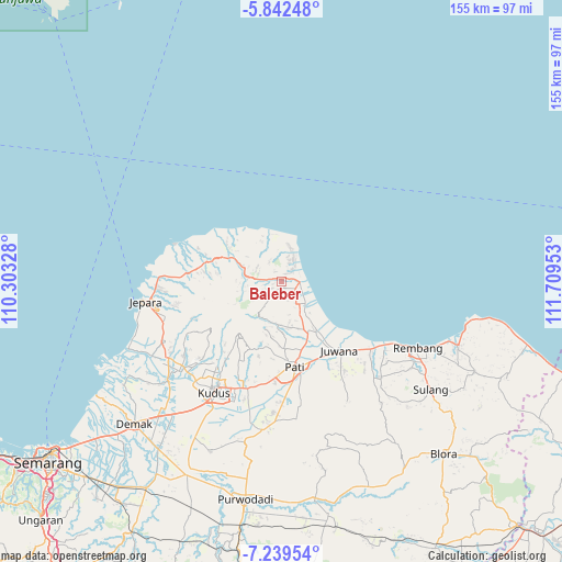 Baleber on map