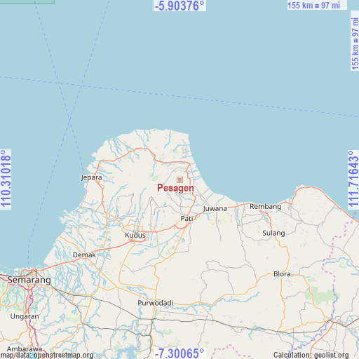 Pesagen on map