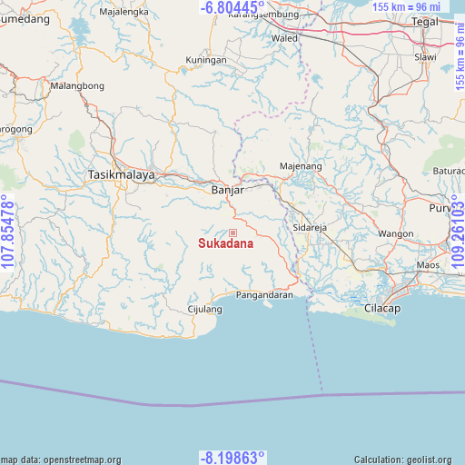 Sukadana on map