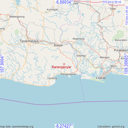 Karanganyar on map