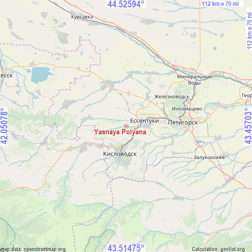 Yasnaya Polyana on map