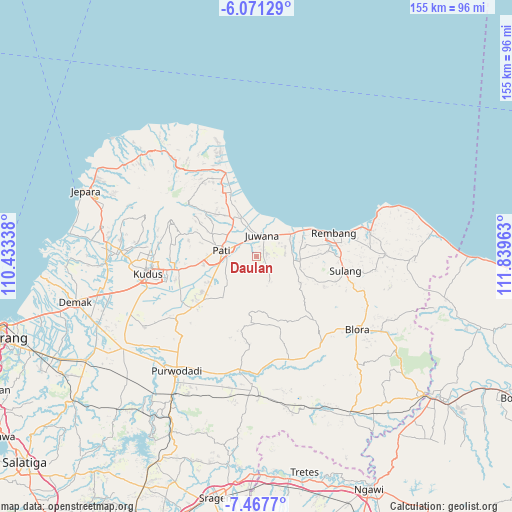 Daulan on map