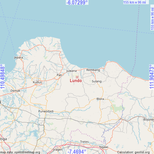 Lundo on map
