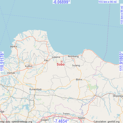 Sobo on map