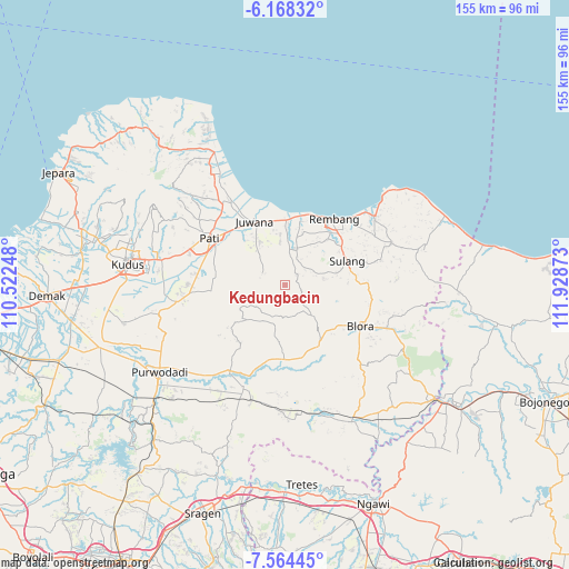 Kedungbacin on map