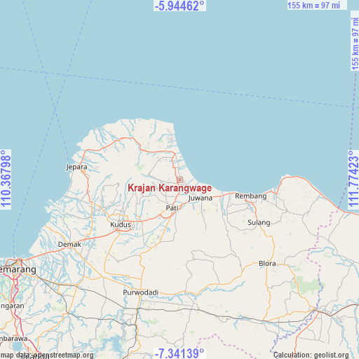 Krajan Karangwage on map