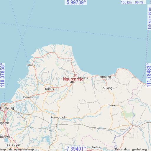 Ngurenrejo on map