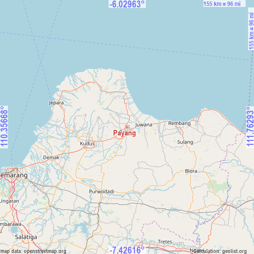 Payang on map