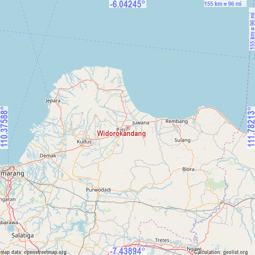 Widorokandang on map