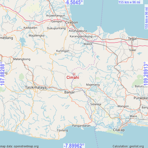 Cimahi on map