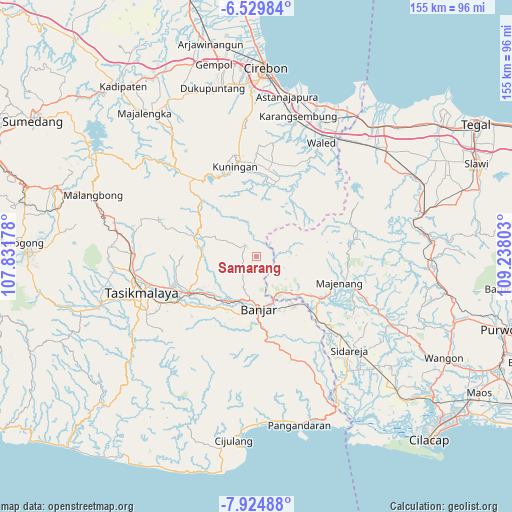 Samarang on map