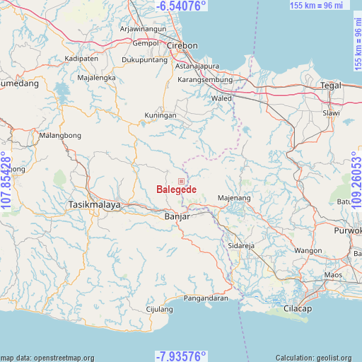 Balegede on map