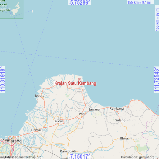 Krajan Satu Kembang on map