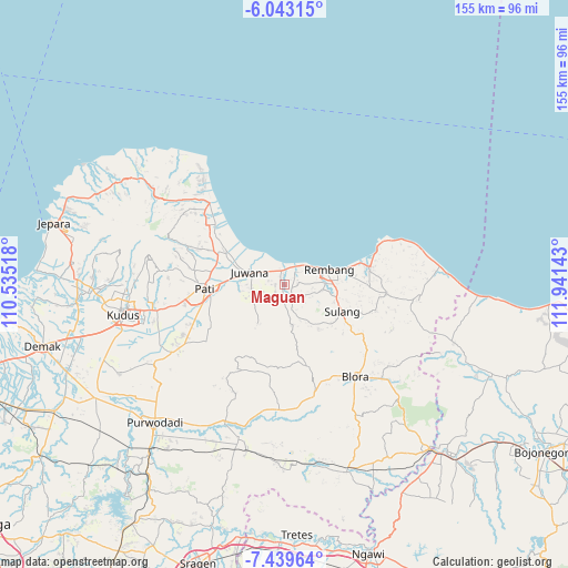 Maguan on map