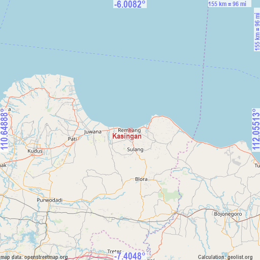 Kasingan on map
