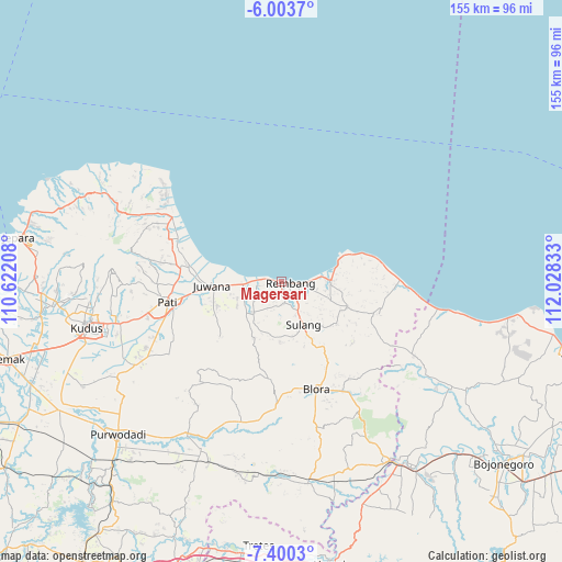 Magersari on map