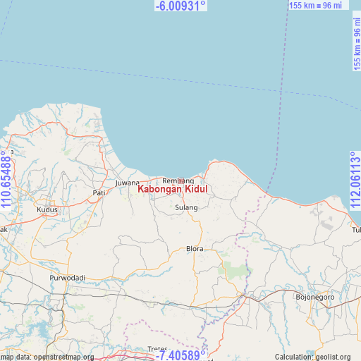Kabongan Kidul on map