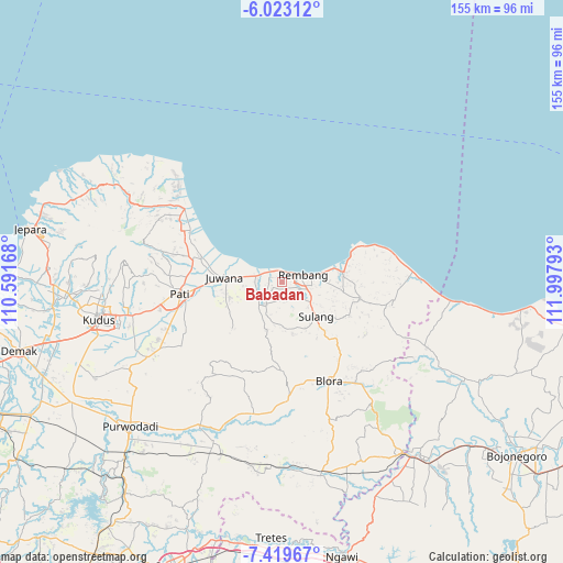 Babadan on map
