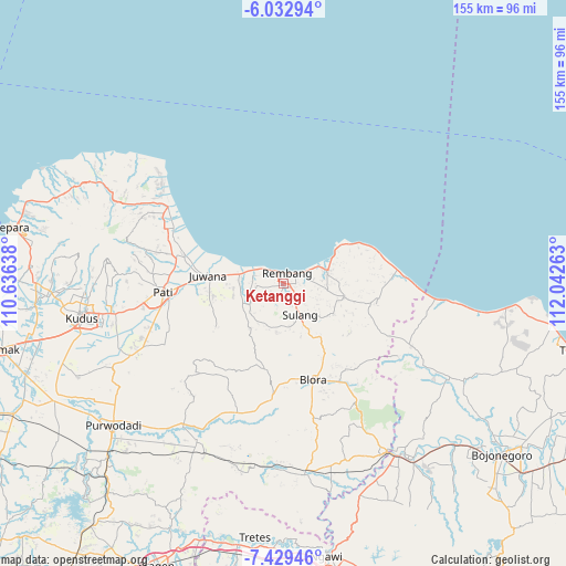 Ketanggi on map
